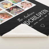 おじいちゃん6フォトコラージュブパーソナライズされたラック シェルパブランケット (3/4)