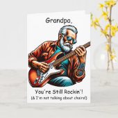 おじいちゃん、あなたはまだロック中" |誕生日ユーモア カード (黄色い花)