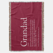おじいちゃん おじいさん パパ 定義 バーガンディ スローブランケット (正面縦)