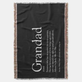 おじいちゃん、おじいちゃん、パパ定義白黒 スローブランケット (正面縦)