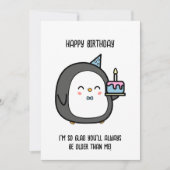 おじいちゃん、お父さんの誕生日カード 面白い 招待状 (正面)