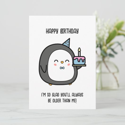 おじいちゃん、お父さんの誕生日カード 面白い 招待状 (スタンド正面)