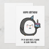 おじいちゃん、お父さんの誕生日カード 面白い 招待状 (正面/裏面)