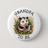 おじいちゃん | ウッドランドをテーマにした赤ちゃんシャワー 缶バッジ (正面)