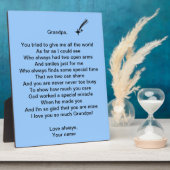 おじいちゃん –  フォトプラーク (側面)