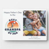 おじいちゃん フォト レトロ 父の日 ゴルフ ギャグ フォトプラーク (正面)