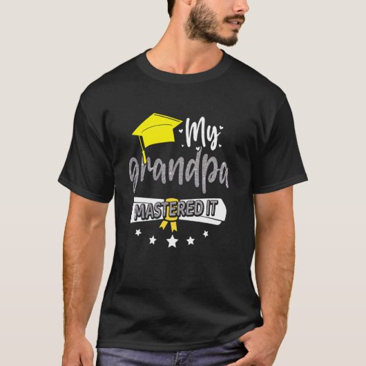 おじいちゃん 修士号 卒業 ギフト Tシャツ (正面)