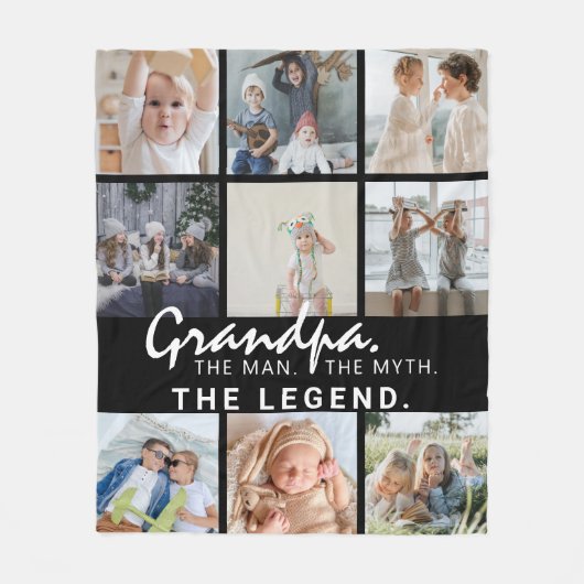 おじいちゃん。男だ。神話。伝説。 |写真 フリースブランケット (正面)