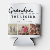 おじいちゃん。男だ。神話。伝説。3枚 缶クーラー (正面)