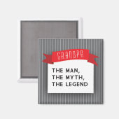 おじいちゃん – 男、神話、伝説 マグネット (正面/裏面)