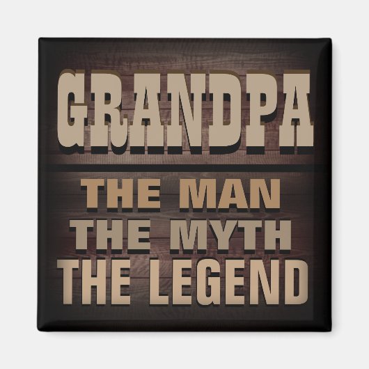 おじいちゃん、男、神話、伝説 マグネット (正面)