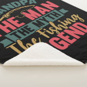 おじいちゃん-男、神話、魚釣り伝説 シェルパブランケット (3/4)