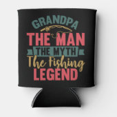 おじいちゃん – 男、神話、魚釣り伝説 缶クーラー (正面)