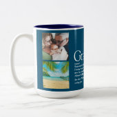 おじいちゃん 祖父 定義 フォトコラージュ ツートーンマグカップ (左)