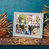 おじいちゃん 私たち愛してるよ 6枚の写真のコラージュ プレート フォトプラーク (側面)