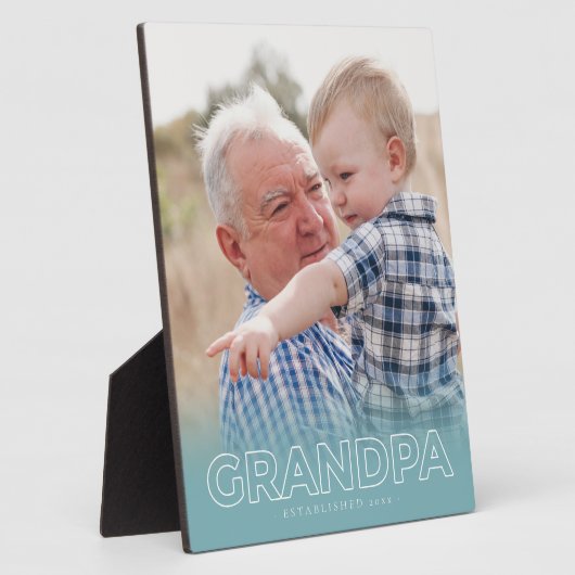 「おじいちゃん」設立 |父の日の写真Pl フォトプラーク (側面)