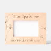 おじいちゃん&meフラワーズカスタムウッドフレーム レーザー彫刻フレーム (正面)