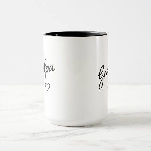 おじいちゃんEstを明らかにする。年間ミニマリスト黒白 マグカップ (中央)