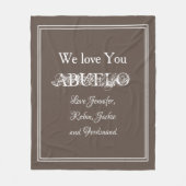 おじいカスタムちゃんの孫がアブエロさんを愛する フリースブランケット (正面)