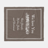 おじいカスタムちゃんの孫がアブエロさんを愛する フリースブランケット (正面(横))