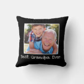 おじいカッコいい最高のちゃんが黒写真を撮るパーソナライズされた- クッション (裏面)