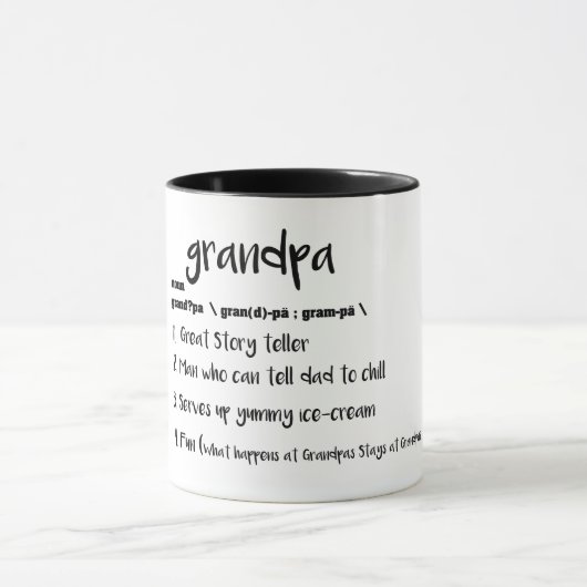おじいクールじいちゃんの父親のクリスマスおもしろい マグカップ (中央)