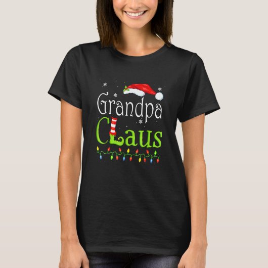 おじいサンタのクリスマスパジャマの家族お揃い Tシャツ (正面)