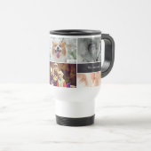 おじいパーソナライズされたちゃんフォトコラージュチャルクボード トラベルマグ (正面右)