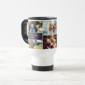 おじいパーソナライズされたちゃんフォトコラージュチャルクボード トラベルマグ (正面左)