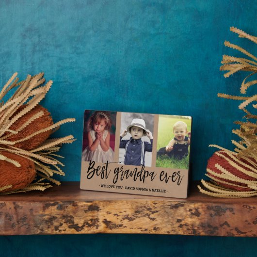 おじい最高のちゃんが写真を撮るコラージュ・ジェニフト フォトプラーク (側面)