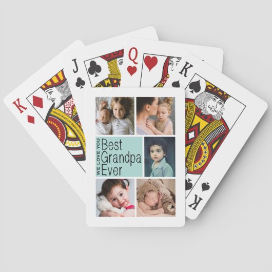 おじい最高のちゃんが写真コラージュ トランプ (裏面)