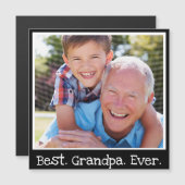 おじい最高のちゃんが黒パーソナライズされた磁石を撮る  (正面/裏面)