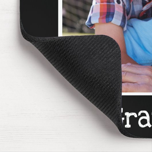 おじい最高のちゃんが黒写真を撮パーソナライズされたる マウスパッド (コーナー)