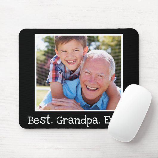 おじい最高のちゃんが黒写真を撮パーソナライズされたる マウスパッド (マウス)
