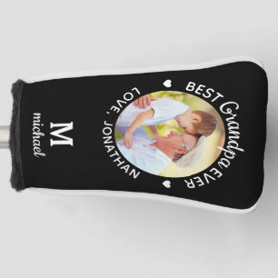 おじい最高のちゃんとモパーソナライズされたノグラム名の写真 ゴルフヘッドカバー