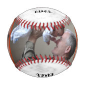 おじい最高のちゃんに父の日3の写真コラージュ 野球ボール (正面)