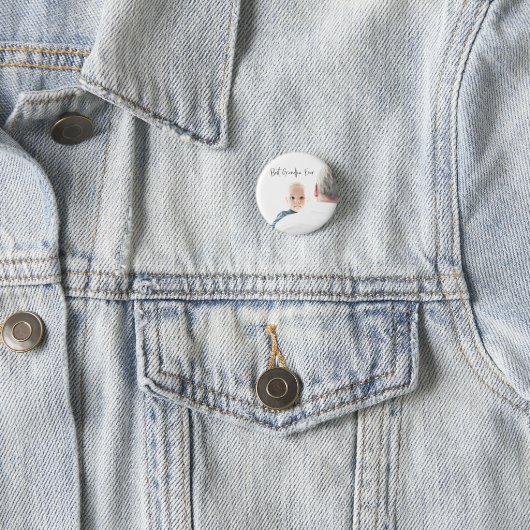 おじい最高のちゃんカスタムの写真モダン立 缶バッジ (インサイチュ)