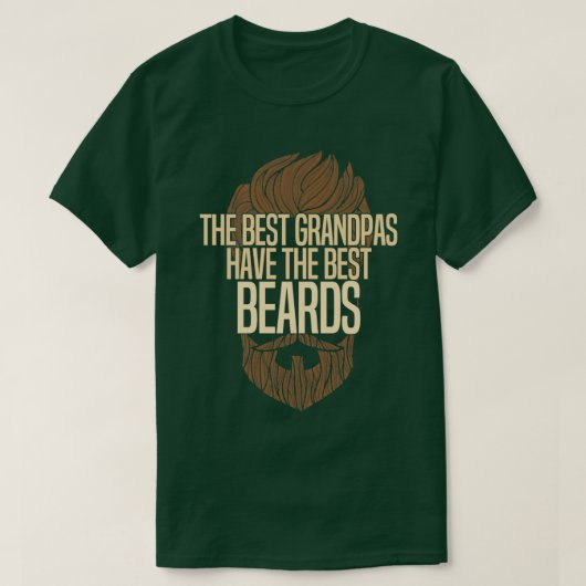 おじい最高のはひげを持最高のつ Tシャツ (デザイン正面)