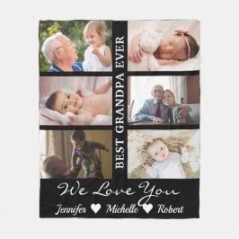 おじい最高のカスタムちゃんの写真孫の名前 フリースブランケット