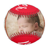 おじい最高の素朴ちゃん – ウッド3フォトコラージュレッド 野球ボール (正面)