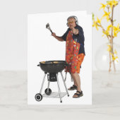 おじおもしろいいちゃん カード (黄色い花)