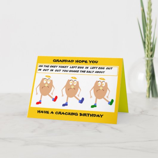 おじおもしろいゃんぱんバースデーカード カード (正面)