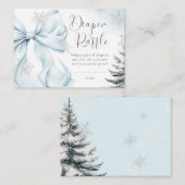 おじぎをする外の赤ちゃんシャワーおむつラッフル エンクロージャーカード (正面/裏面)