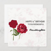 おじぎ付き孫娘のバースデーカーパーソナライズされたド 招待状 (正面/裏面)