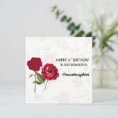 おじぎ付き孫娘のバースデーカーパーソナライズされたド 招待状 (スタンド正面)