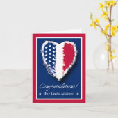 おじさんおめでとうございます、軍隊退職 カード (黄色い花)