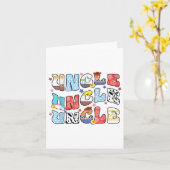 おじさんおもしろいおじいちゃん父の日の女性M カード (黄色い花)