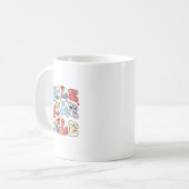 おじさんおもしろいおじいちゃん父の日の女性M コーヒーマグカップ (正面左)