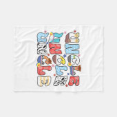 おじさんおもしろいおじいちゃん父の日の女性M フリースブランケット (正面(横))