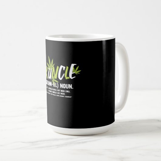 おじさんおもしろいウィードスモーカースケル叔父の恋人ギフト コーヒーマグカップ (正面右)